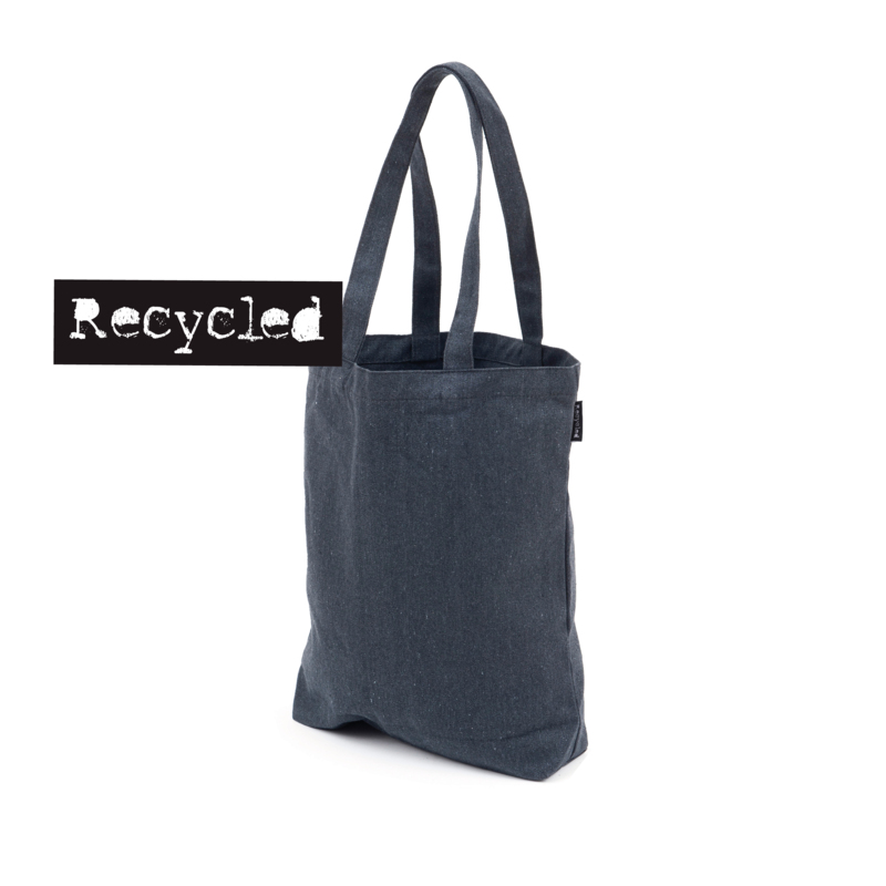 Choose environmentally smart! Choose a cotton bag made from recycled cotton. A 400 gram bag with a rough feel that is an environmentally conscious choice at a really good price.